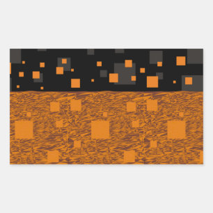 Orange alert float abstract Halloween black box Sticker