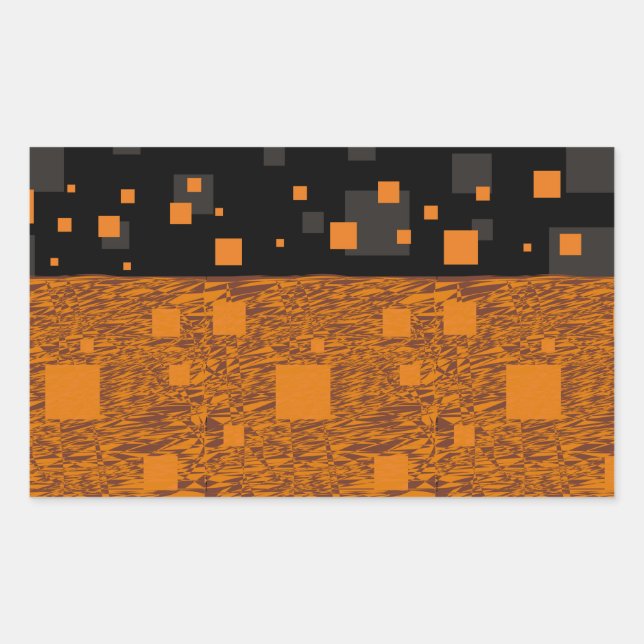 Orange alert float abstract Halloween black box Sticker (Front)