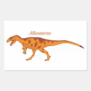 Orange Allosaurus Left Sticker