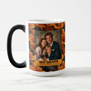 Orange Amaryllis Print New Dad Travel Magic Mug