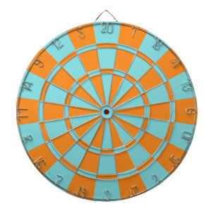 Orange And Aqua Dartboard