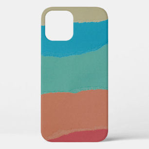 Orange and black abstract painting iPhone 12 case