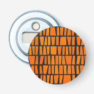 Orange and black african tribal pattern bottle opener