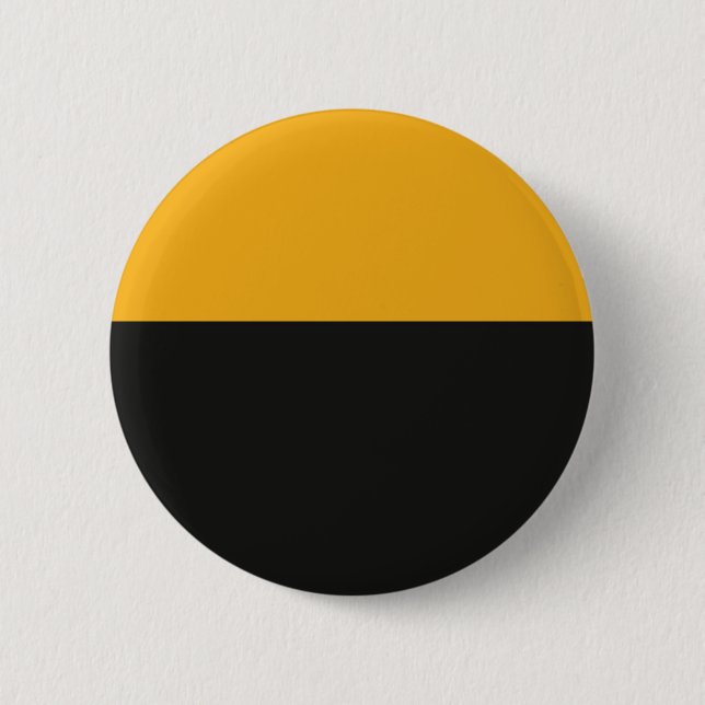 Orange And Black Block Art 2 Inch Round Button (Front)
