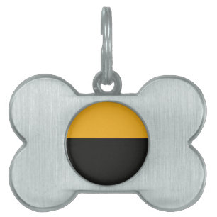 Orange And Black Block Art Pet Tag