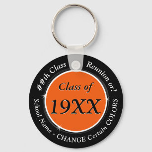 Orange and Black Cheap Class Reunion Keychains