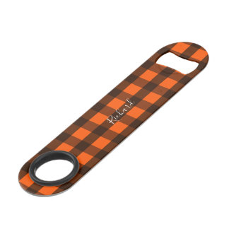 Orange and Black Checker Bar Key