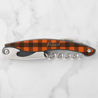 Orange and Black Checker Corkscrew