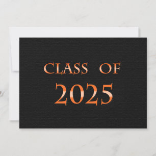 Orange and Black Class of 2025 Card