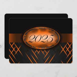 Orange and Black Class of 2025 Party Invitation