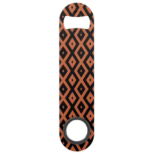 Orange and black diamond pattern bar key (Front)