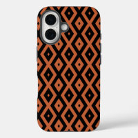 Orange and black diamond pattern