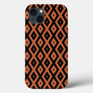 Orange and black diamond pattern Case-Mate iPhone  13 Case