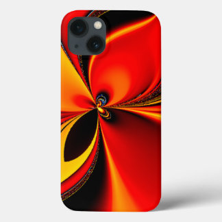 Orange and Black Flavour Fractal iPhone 13 Case