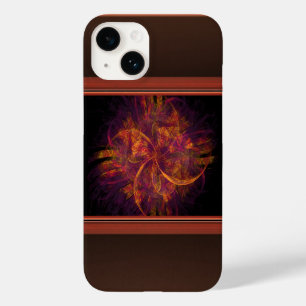 Orange And Black Fractal Case-Mate iPhone 14 Case
