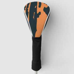 Orange and Black Golf Head Cover
