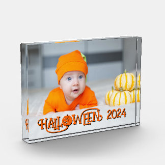 Orange and Black Happy Halloween Photo