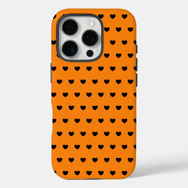 Orange And Black iPhone Cover (Back)