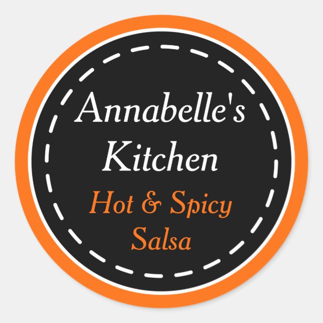 Orange and Black Kitchen Halloween Stickers (Front)
