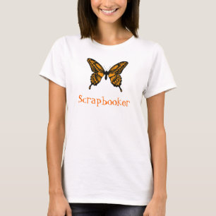 Orange and Black Monarch Butterfly, Scrapbooker T-Shirt