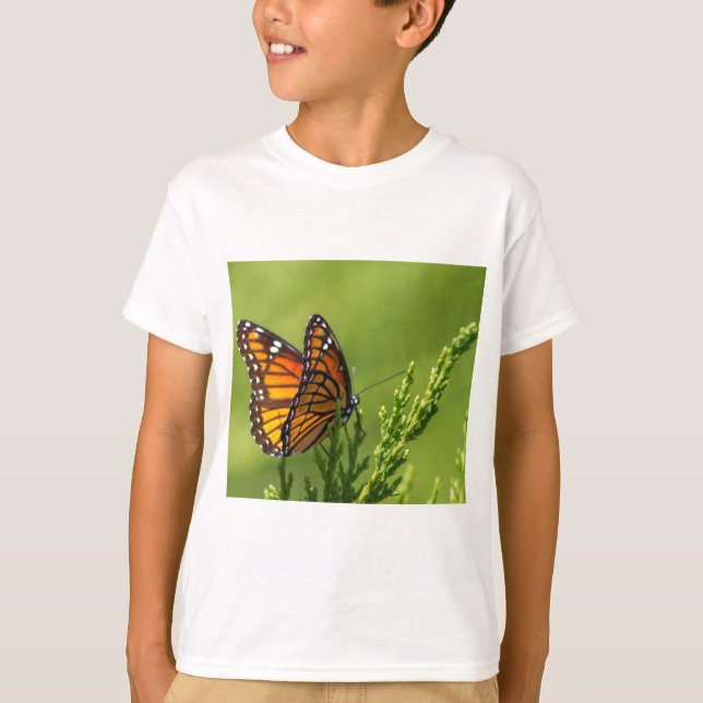 Orange and Black Monarch Butterfly T-Shirt (Front)