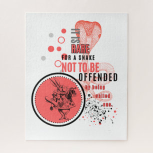 Orange and black Offended snakes sarcastic quote Jigsaw Puzzle