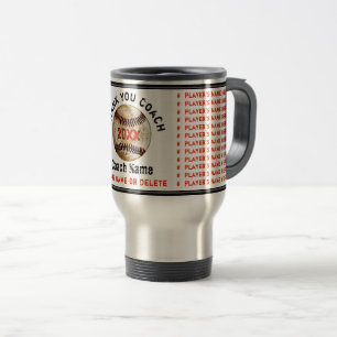 Orange and Black Personalized Base Travel Mug
