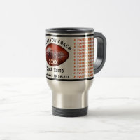 Orange and Black Personalized Football Coach Gifts