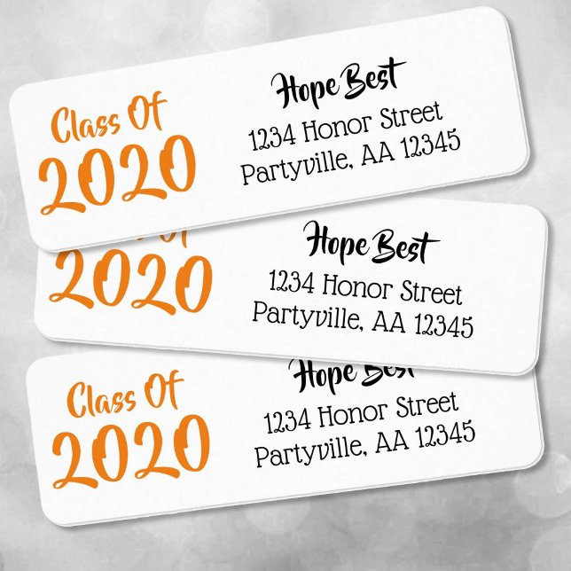 Orange and Black School Colors Class Year Address (Creator Uploaded)