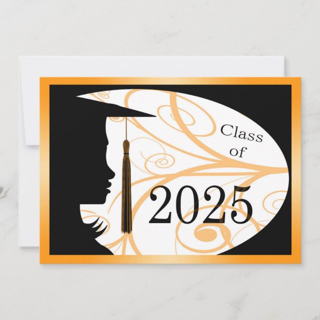 Orange and Black Silhouette 2025 Card (Front)