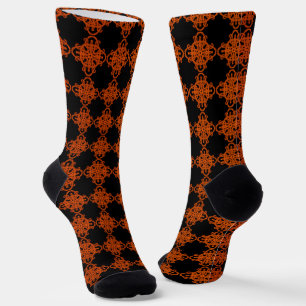 Orange And Black  Socks