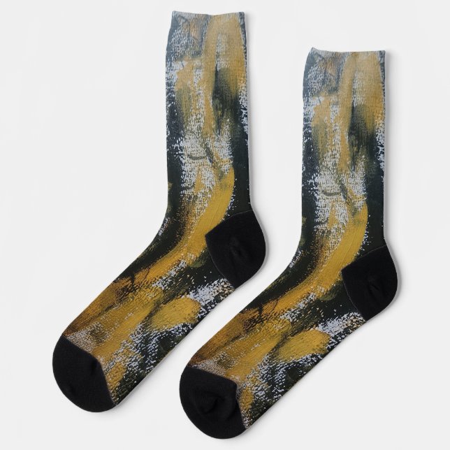 Orange and Black Socks (Left)