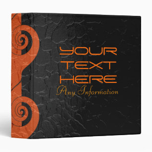 Orange and black stainless steel metal 2 binder