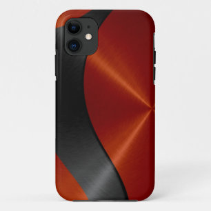 Orange and Black Stainless Steel Metal iPhone 11 Case