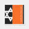 Orange and Black Star of David Bar Mitzvah