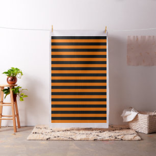 Orange And Black Strip Fabric