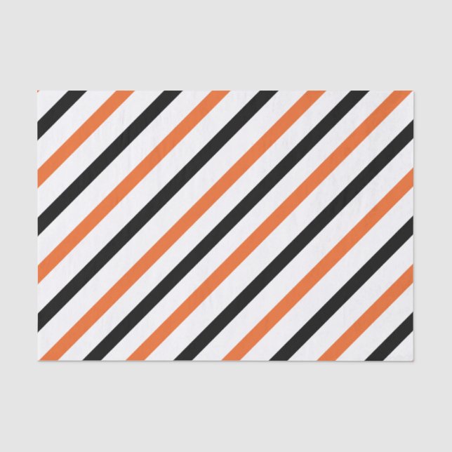 Orange and Black Striped Tissue Paper (Front)
