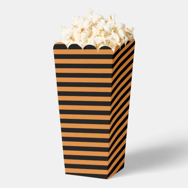 Orange and Black Stripes Favor Box (Popped)