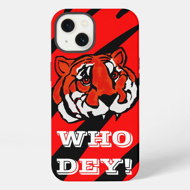 ORANGE AND BLACK STRIPES  iPhone CASE (Back)