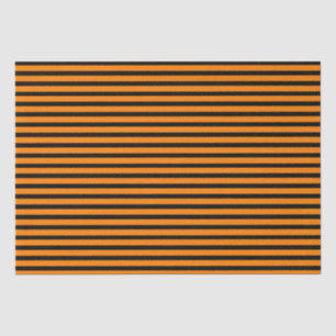 Orange and Black Stripes Tissue Paper