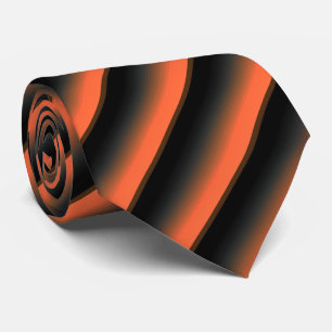 Orange and Black Tie