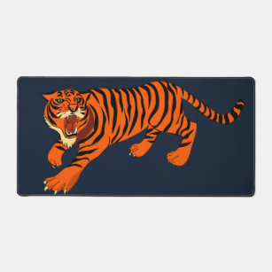 Orange and Black Tiger Desk Mat