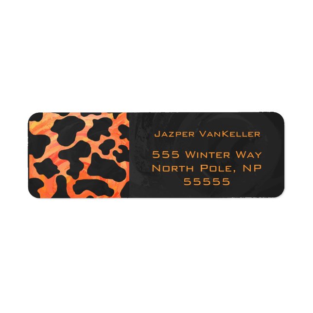 Orange and Black Zebra Monogram (Front)