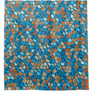 Orange and Blue Abstract Pattern