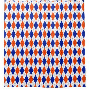 Orange and Blue Diamond Argyle