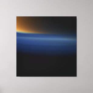 Orange and Blue Haze Wrapped Canvas