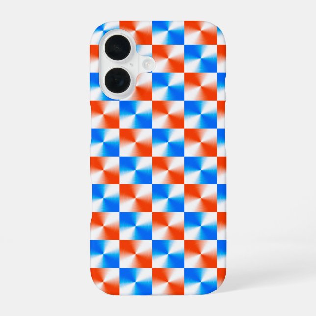Orange and Blue iPhone 16 Case (Back)