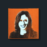 Orange and Blue Kamala Harris Pop Art Canvas Print<br><div class="desc">Political Pop Art Gear and Political Gifts from PolitiClothes.com & PolitiCardz.com Find the Most Unique Election and Political Gifts Including: Political T-shirts, Political Bumper Stickers, Political Buttons, Political Posters, Political Pins, Political Cards, Political Mugs, Political Posters, Political Signs and More! Political Art & Gear: http://www.PolitiClothes.com Political Cards & Gifts: http://www.PolitiCardz.com...</div>
