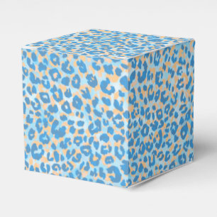 Orange And Blue Painted Leopard    Favor Box