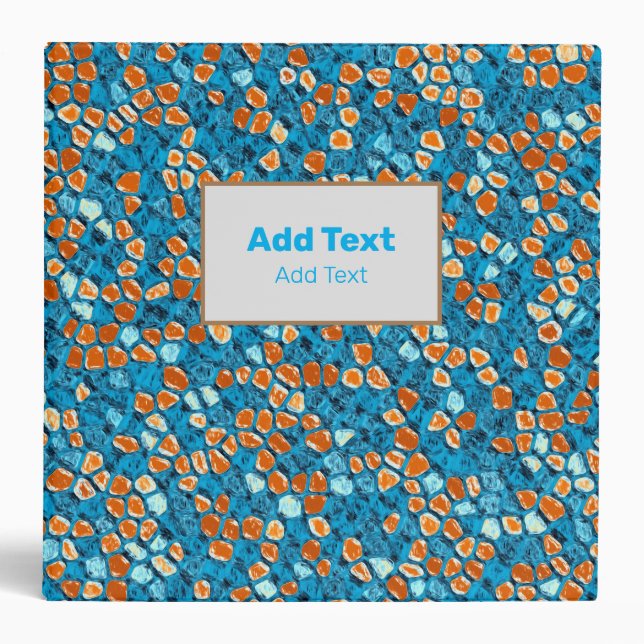 Orange and Blue Pattern Binder (Front)
